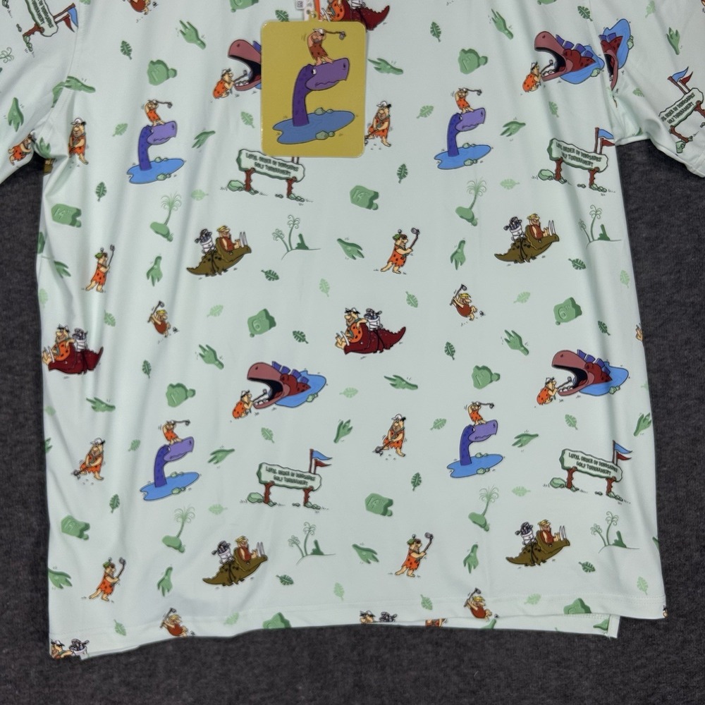 RSVLTS Flintstones Golf Polo Shirt Mens 2XL Loyal Order of Dinosaurs Tourney - Picture 5 of 12